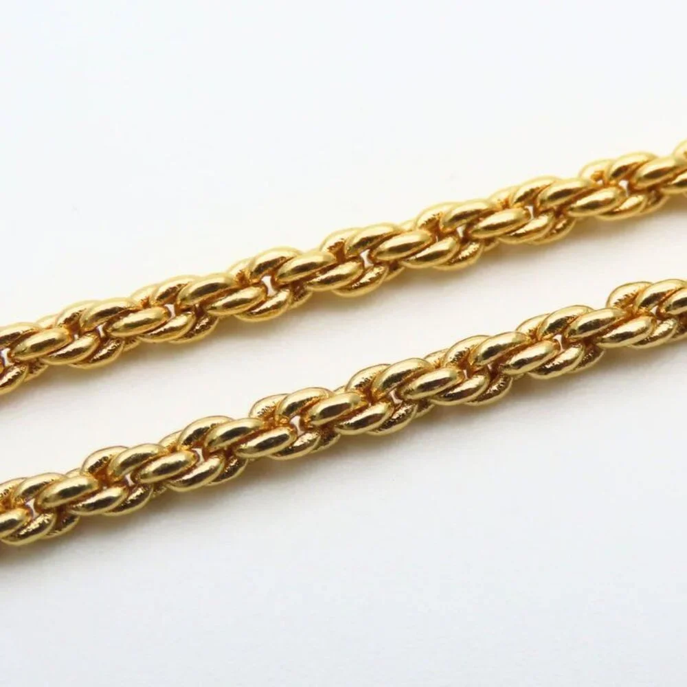 Christian Dior Necklace Emblem Logo Metal Gold GP Plated Accessory - Picture 6 of 9